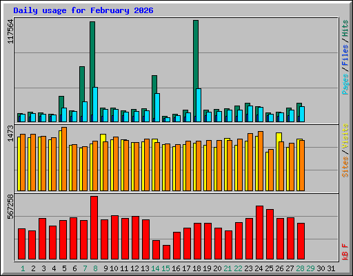 Daily usage for February 2026