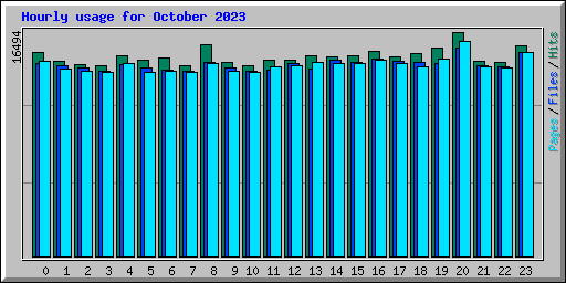 Hourly usage for October 2023