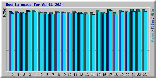 Hourly usage for April 2024