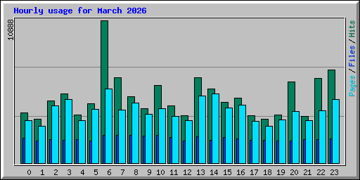 Hourly usage for March 2026