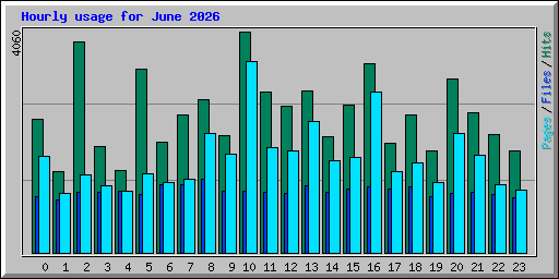 Hourly usage for June 2026